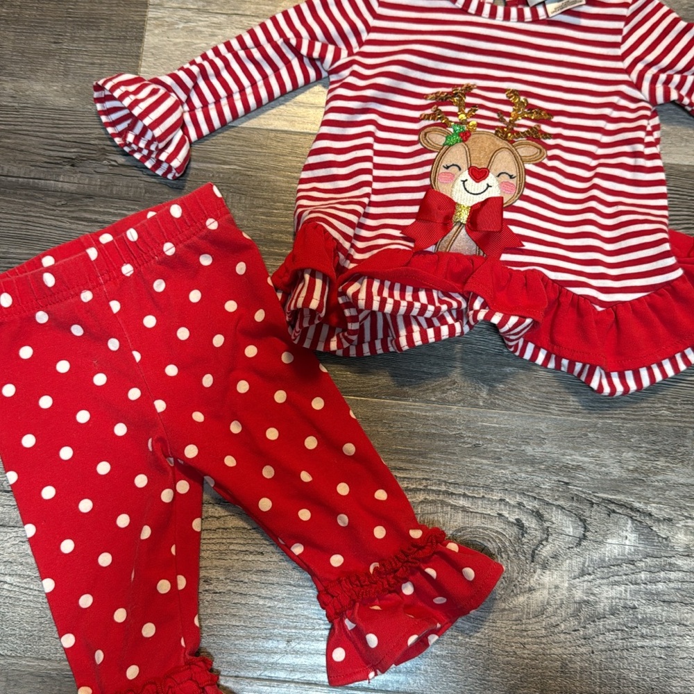 Red Striped Reindeer Outfit